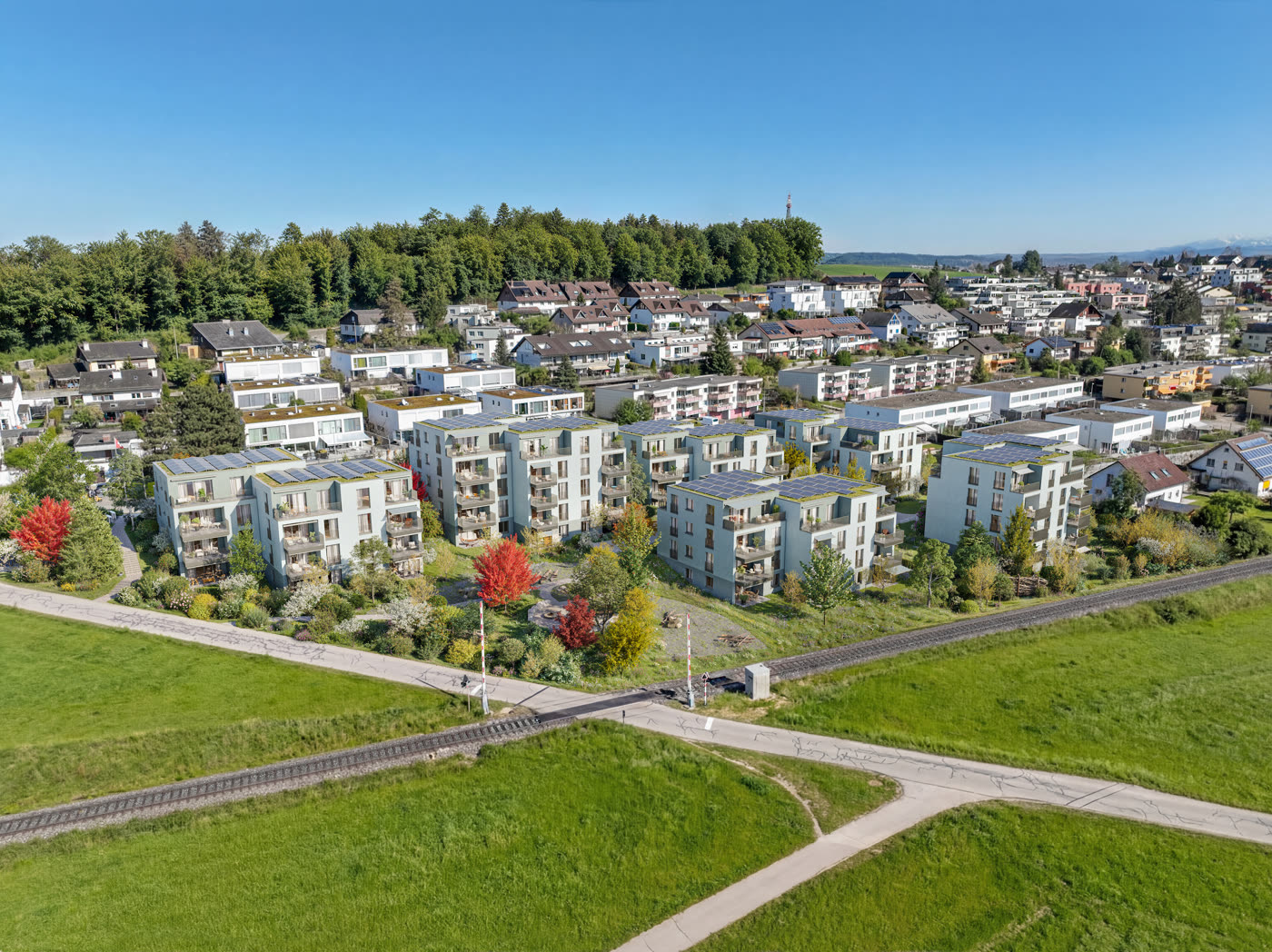 Bauland mit Entwicklungspotenzial aus der Luft